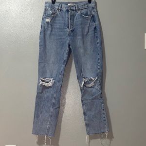 PacSun Distressed Light Washed Ultra High Rise Slim Jeans